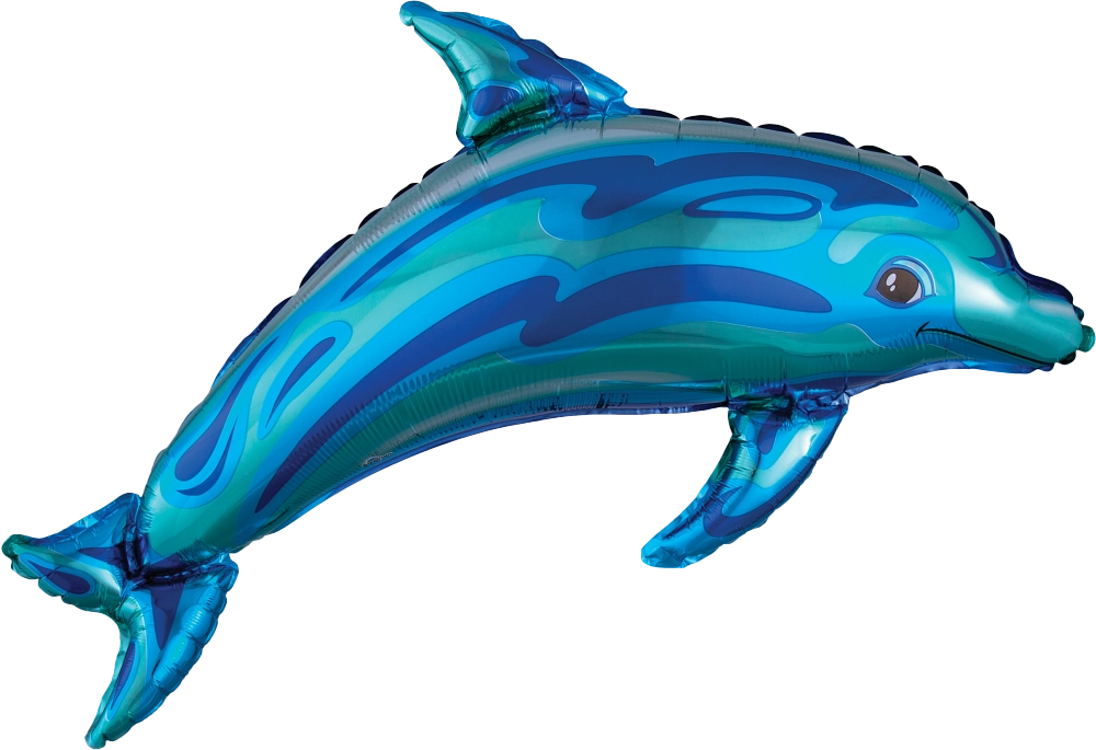 Vibrant Dolphin Supershape Mylar