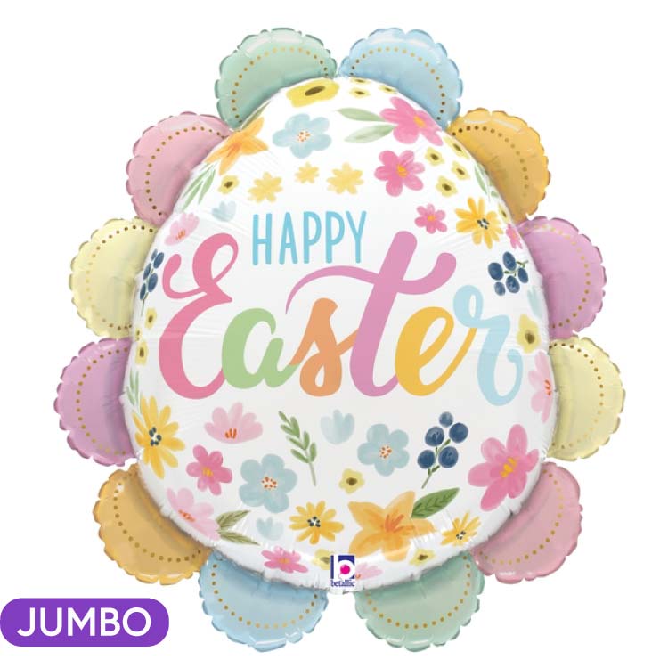 Ruffled Floral Easter Egg 30"