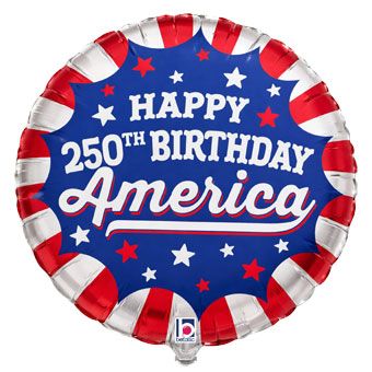 America 250th Birthday Mylar
