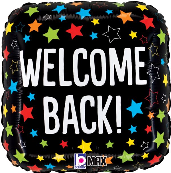 Welcome Back Square Stars Mylar