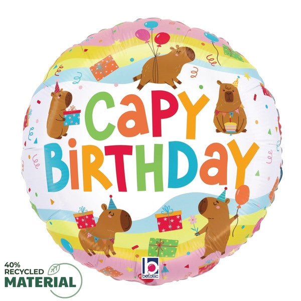 Party Capybara Birthday Balloon