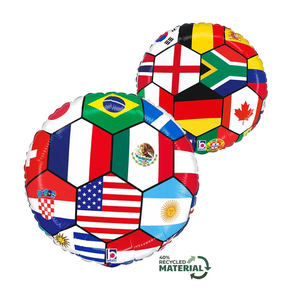 World Cup Flag Soccer Ball Balloon