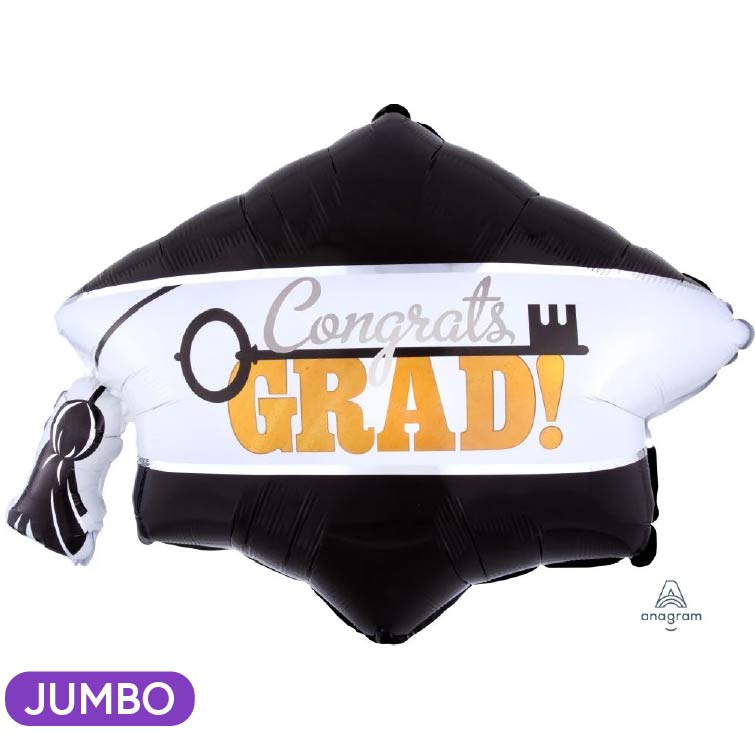 Congrats Grad Key to Success Cap 31" Mylar Balloon