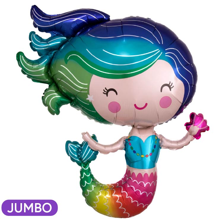 Colorful Mermaid 30”Mylar Balloon