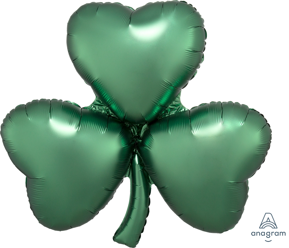 Satin Emerald Shamrock 29" Supershape Mylar