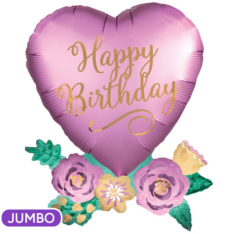 Satin Heart Birthday Supershape