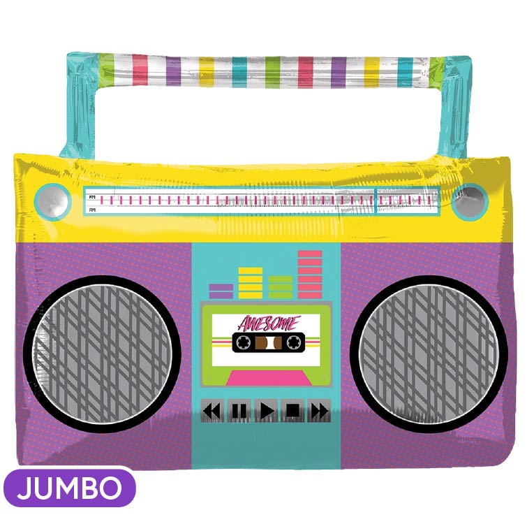 80’s Radio Boombox Supershape Mylar Balloons