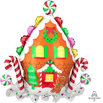 Gingerbread House Supershape Mylar