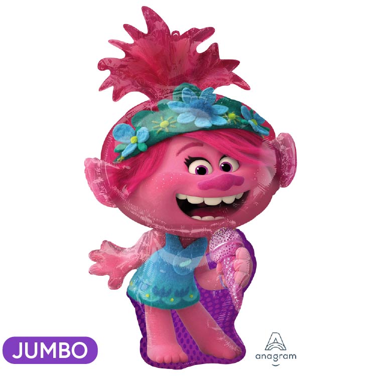 Trolls World Tour Poppy 37" Supershape Mylar Balloon
