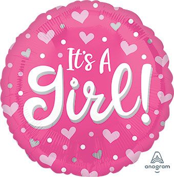 It's a Girl Hearts and Dots