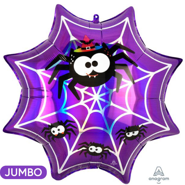 Iridescent Spiderweb 22" Mylar Balloon