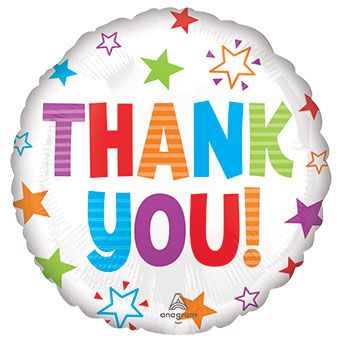 Thank You! Colorful Stars Mylar