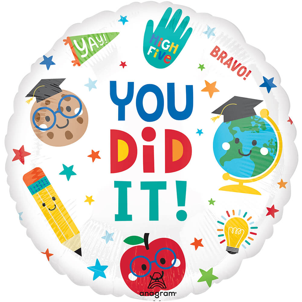 You Did It! 18" Mylar Balloon