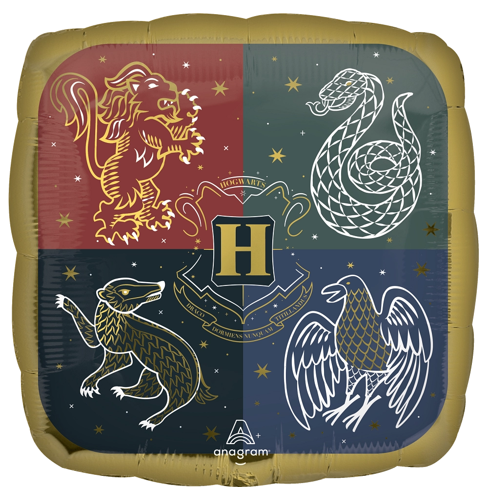 Harry Potter Square Hogwarts Houses Mylar