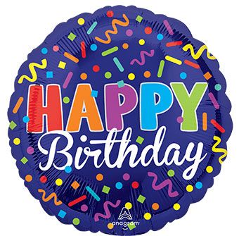 Happy Birthday Navy Party Confetti Mylar