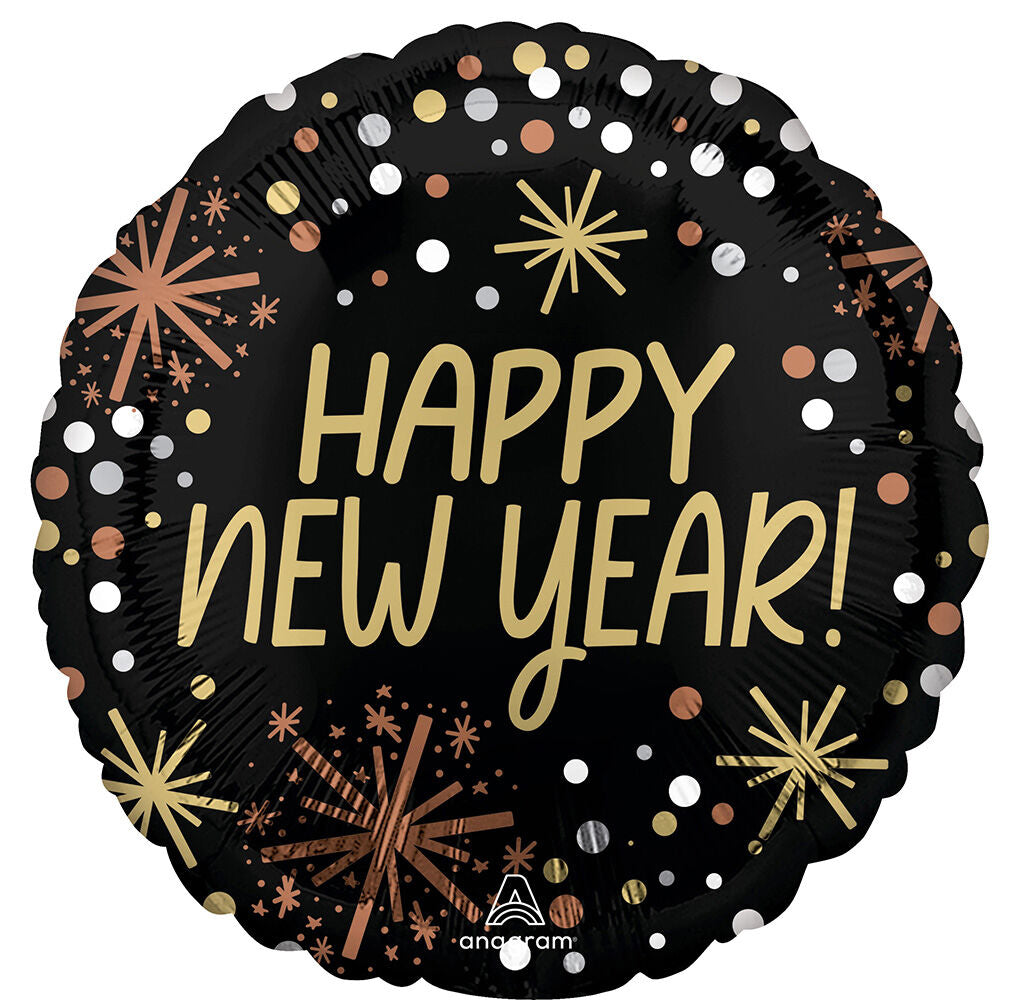 New Year's Confetti Mylar Balloon