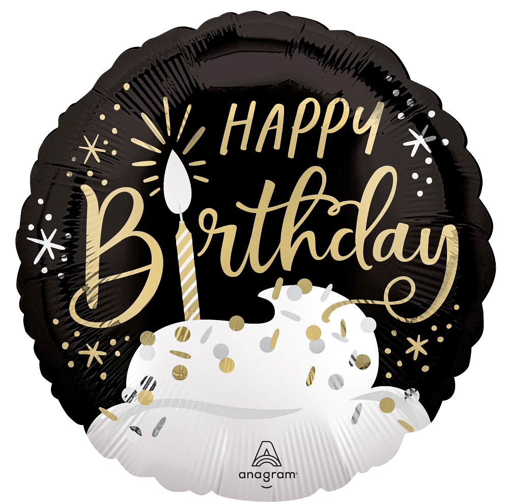 Satin Birthday Wishes Mylar