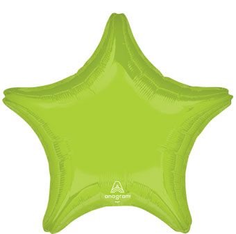 Vibrant Green Star Mylar