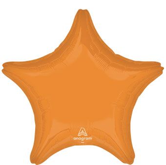 Vibrant Orange 18" Star Mylar