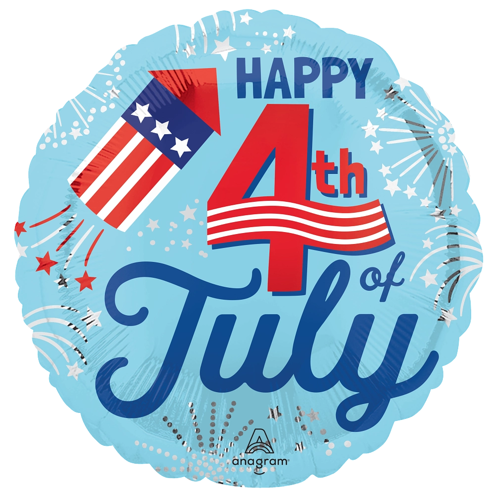 4th of July Burst Mylar