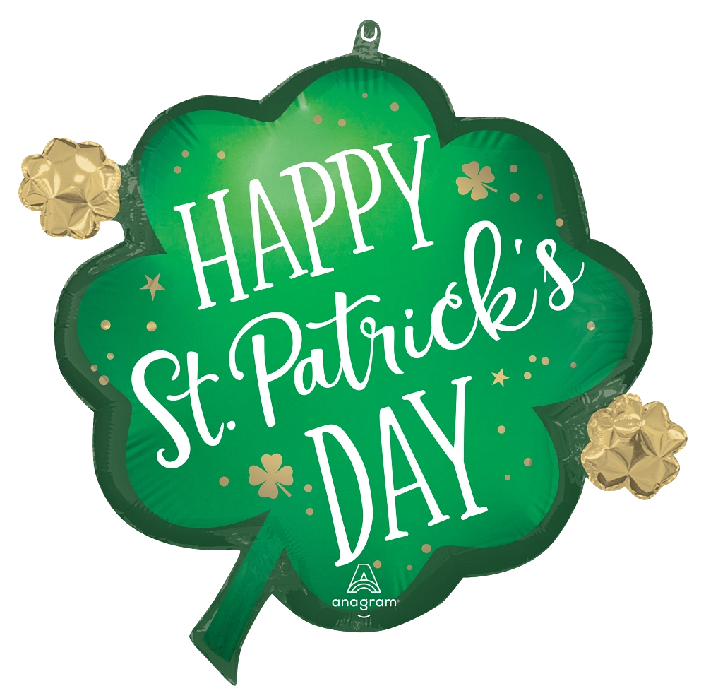 Satin Lucky Shamrock 24" Supershape Mylar