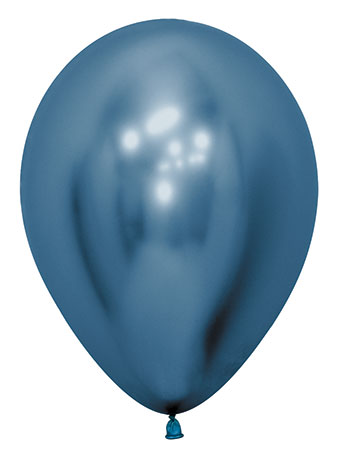 Blue Chrome Latex Balloon Bouquet