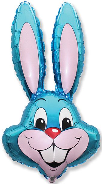 Bunny Rabbit Head Blue 35"