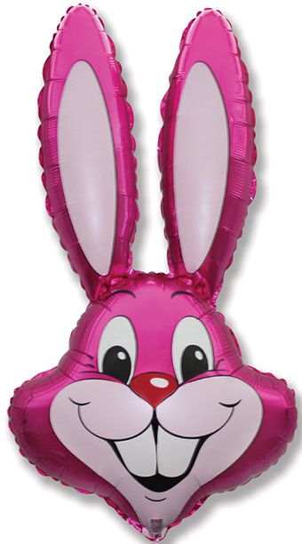 Bunny Rabbit Head Pink 35"