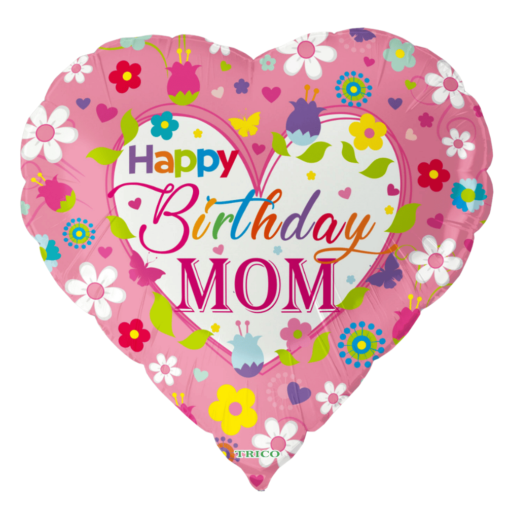 18" Mom Happy Birthday Foil Balloon