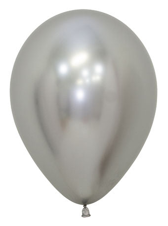 Silver Chrome Latex Balloon Bouquet