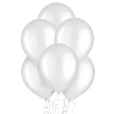 Pearl White Solid Color Balloon Bouquet