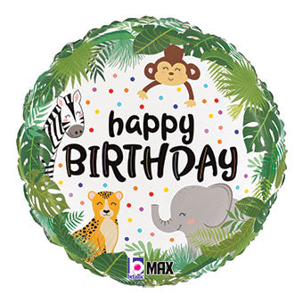 Jungle Happy Birthday Mylar