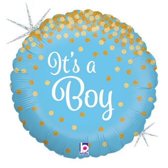 Glittering Its a Boy Balloon