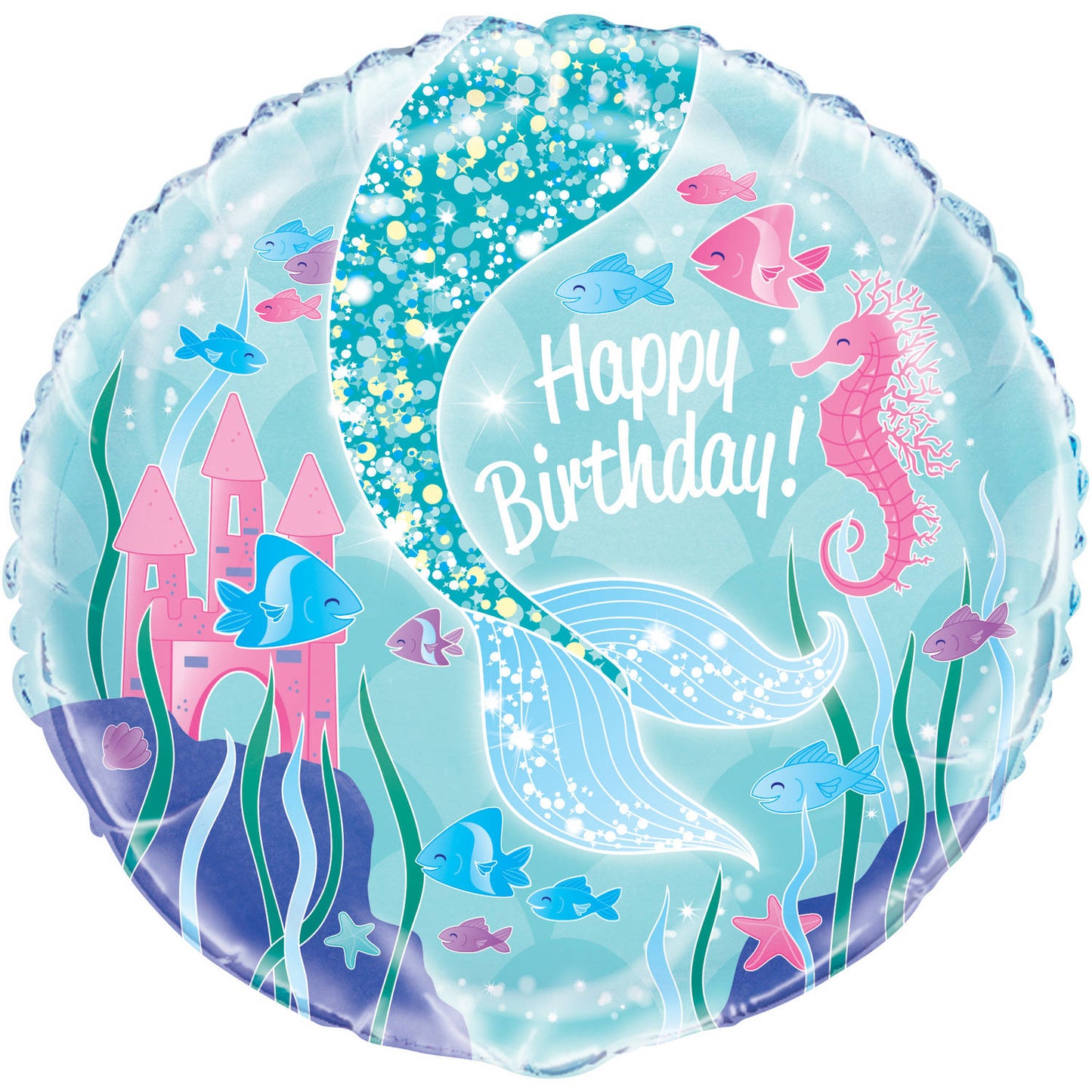 Mermaid Tail Happy Birthday Mylar
