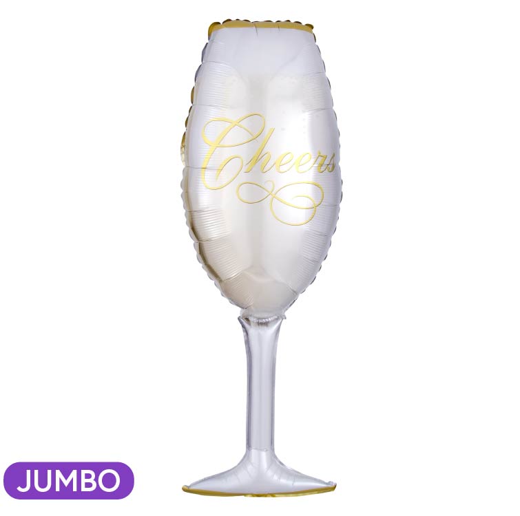 Supershape "Cheers" Champagne Glass Mylar