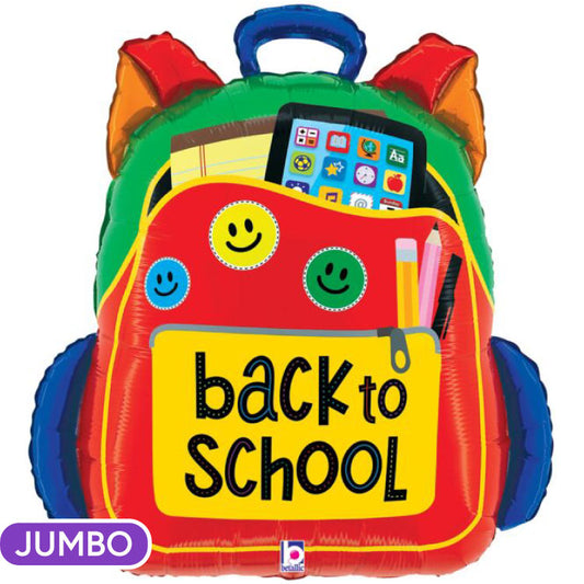 Back to School Backpack 25" Mylar Balloon