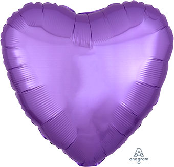 18" Pearl Lavender Heart Mylar