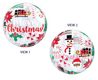 POS-Everything Merry Christmas Bubble Balloon