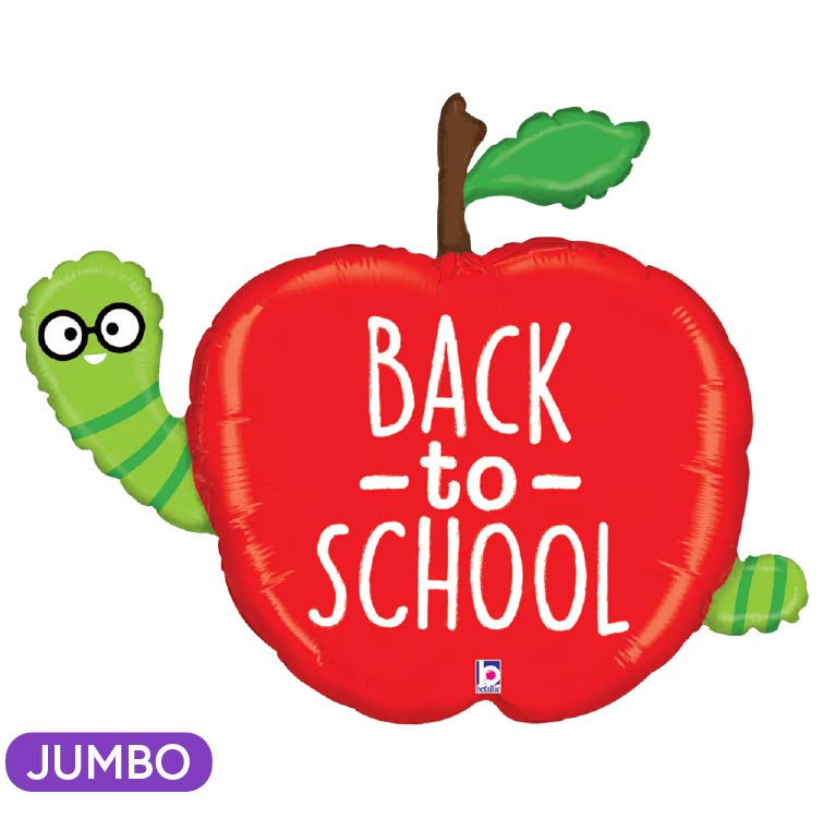 Back to School Book Worm & Apple Supershape
