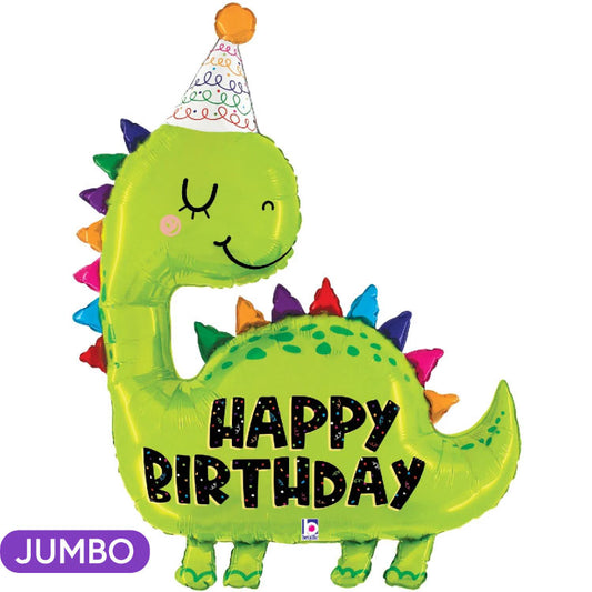 Happy Birthday Dinosaur Mylar Balloon