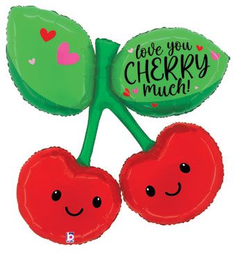 Love You Cherry Much 37" Supershape Mylar Balloon