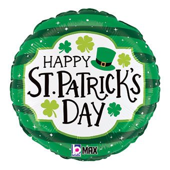 St. Patrick's Day Stripes Mylar Balloon