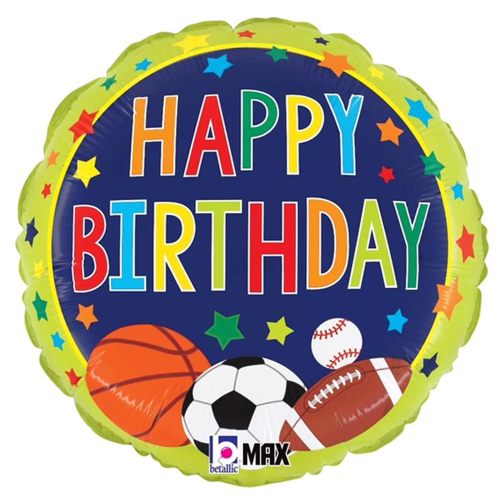 Happy Birthday Multi-Sports Mylar