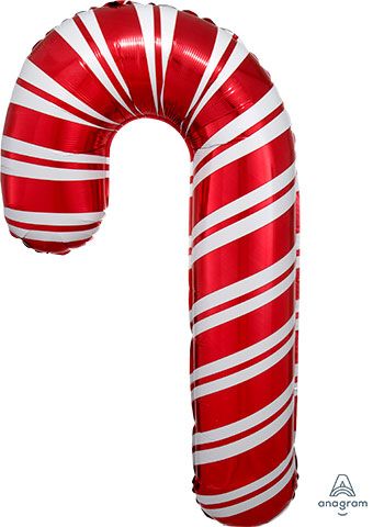 Holiday Candy Cane Supershape Mylar