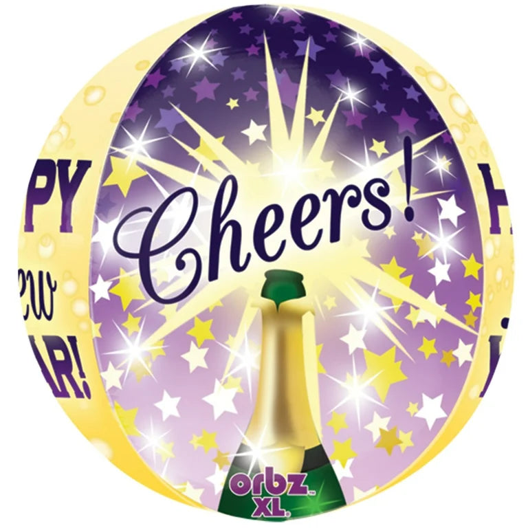 Happy New Year! Champagne Cheers Orbz Balloon