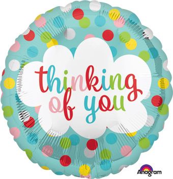 18" Thinking of You Dots Mylar