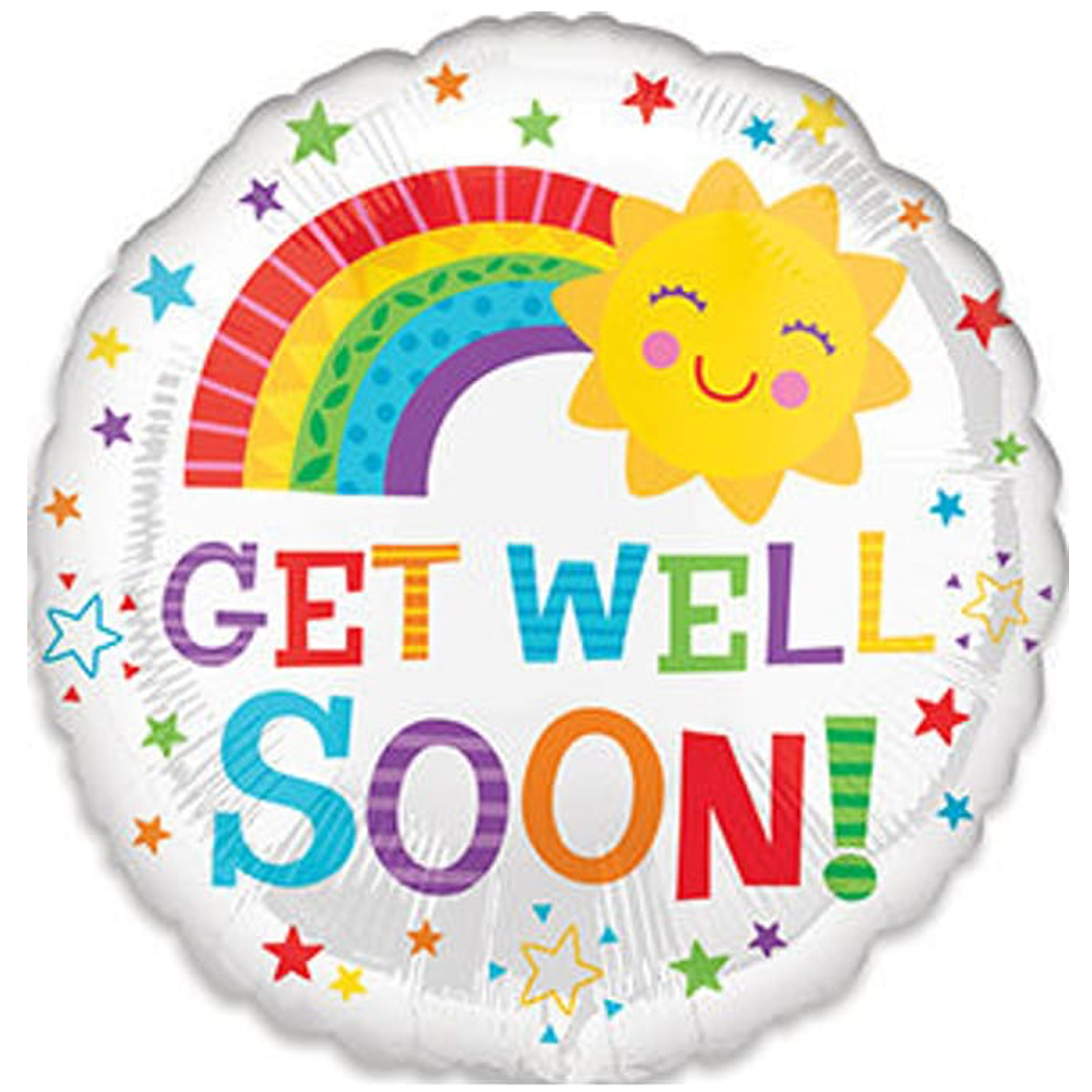 Get Well Soon! Happy Sun Mylar