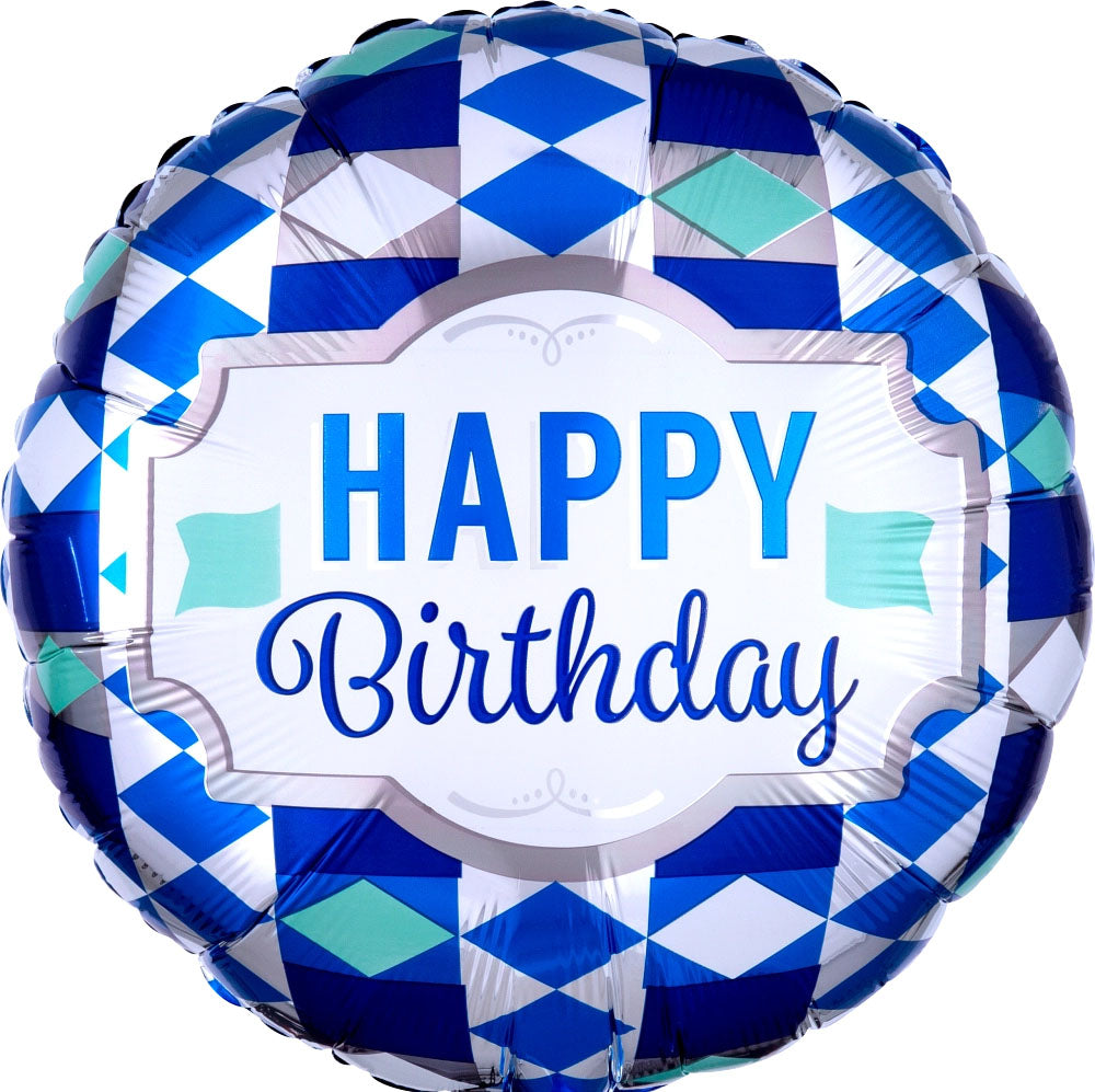 Happy Birthday Tie Pattern Mylar