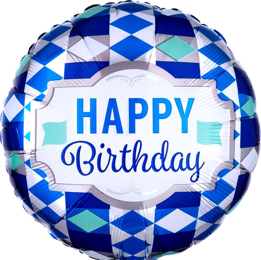 Happy Birthday Tie Pattern Mylar