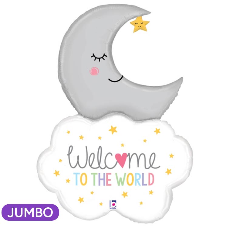 Welcome to the World Baby Moon Supershape Balloon